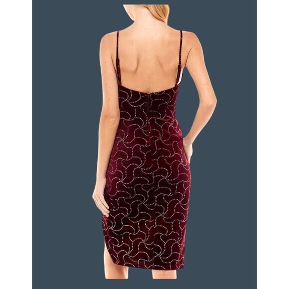 CITY STUDIO- SEXY SIDE SLIT STRAPED FULLY LINED WOMENS DRESS SIZE X-SMALL-NWT - Picture 2 of 9